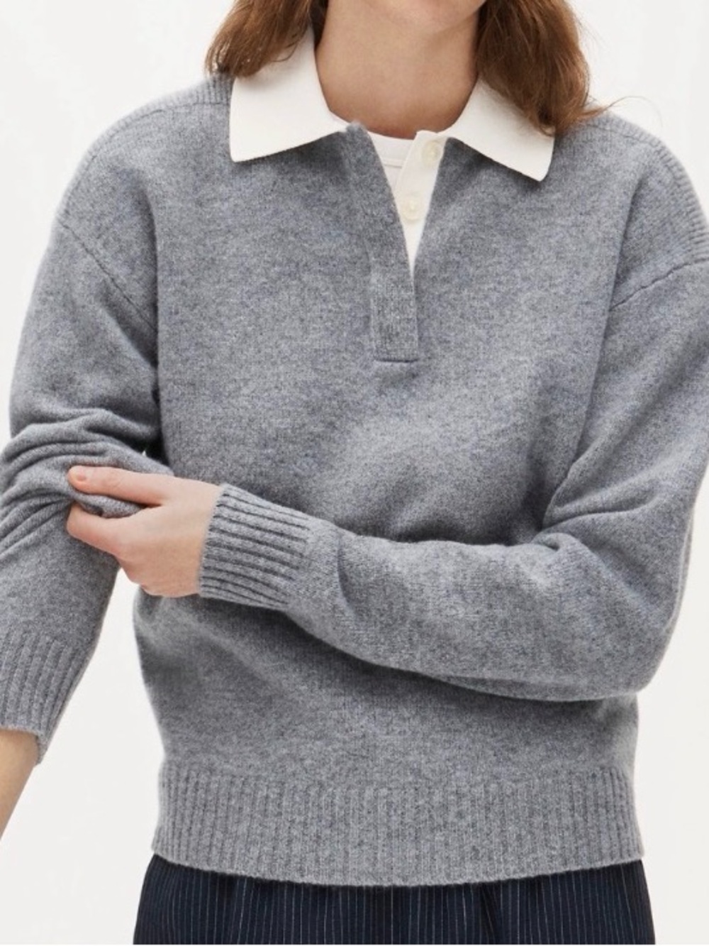 J. Crew Relaxed Sweater-Polo in Vintage Wool - Picture 4 of 4
